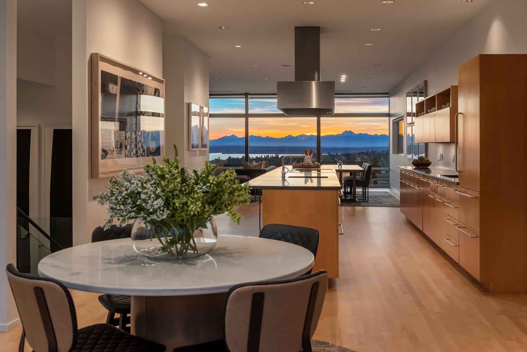 View terrace with Puget Sound and Olympic Mountain views at 1948 7th Ave W, Queen Anne — Sold by Elev8 Realty Group