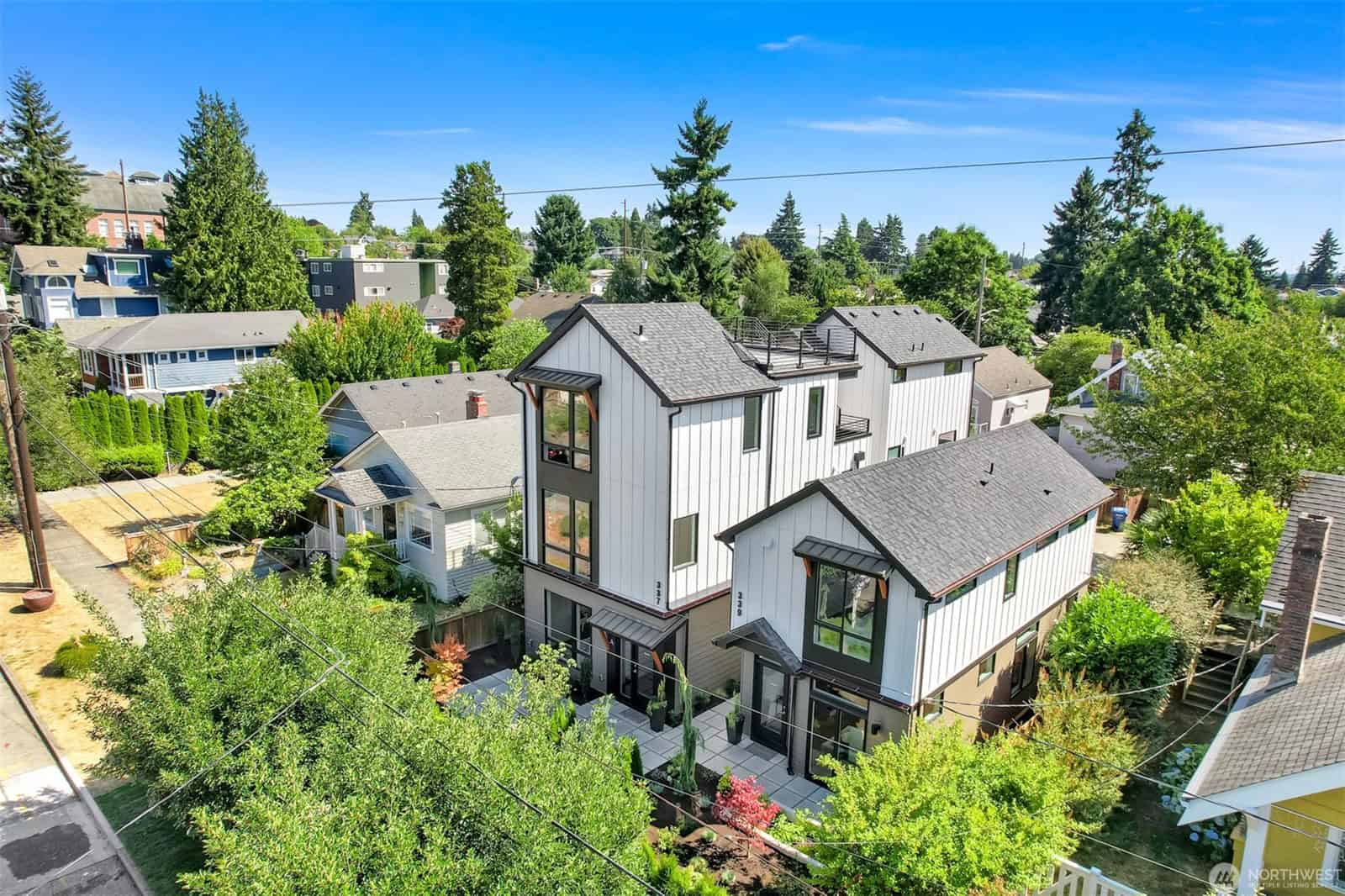 Low-rise middle housing designed to match single-family neighborhood scale in Seattle