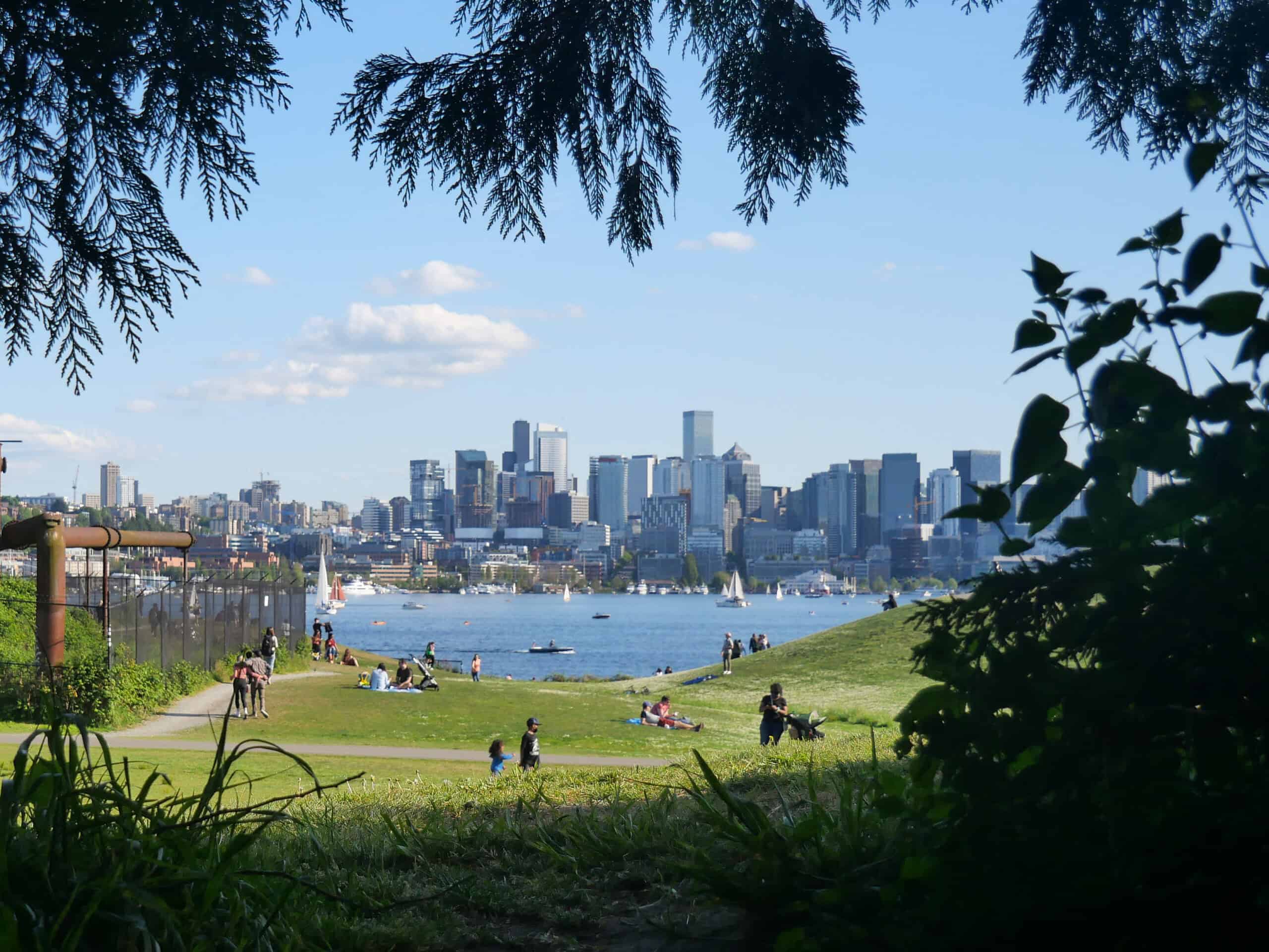 Gas Works Park with Seattle skyline view from Wallingford neighborhood