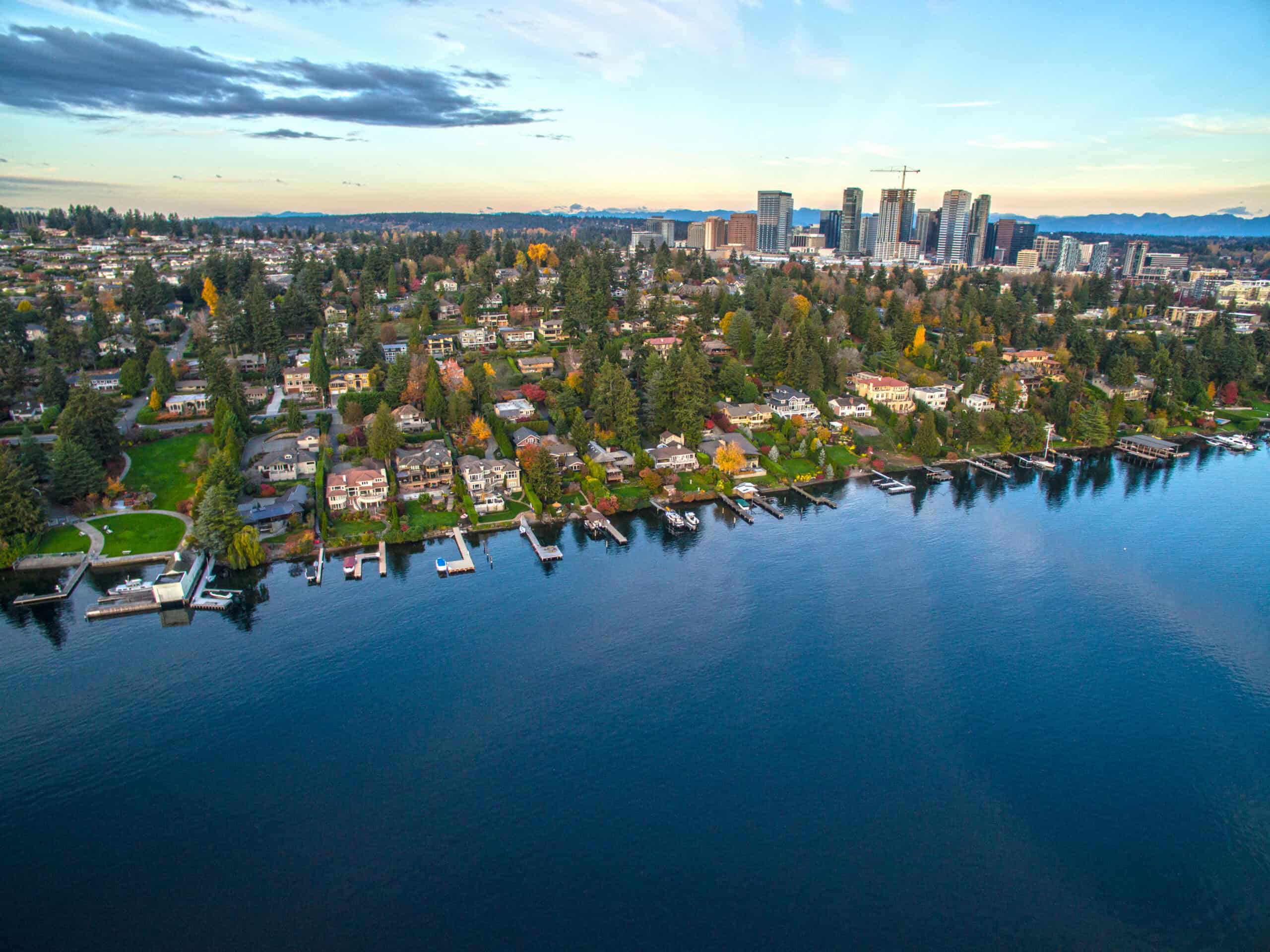 Medina waterfront estates along Lake Washington, Eastside