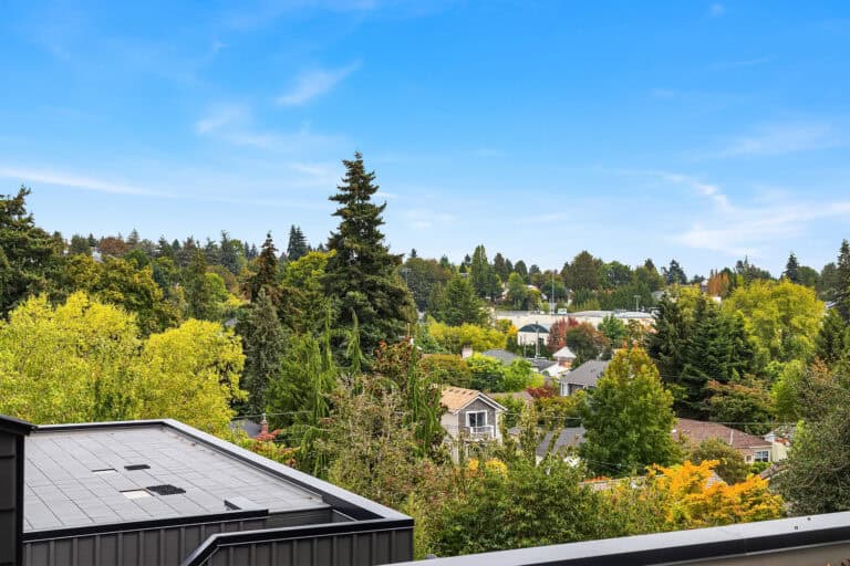 View from 8542–8546 Interlake Ave N, new construction by Seattle Modern Buildings near Green Lake, Seattle