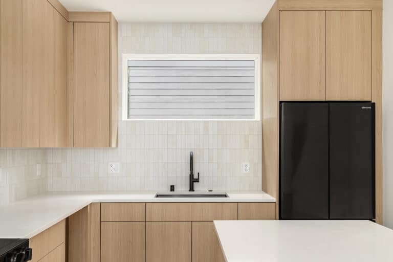 8544 Interlake Ave N kitchen with custom cabinetry, new construction by Seattle Modern Buildings near Green Lake, Seattle