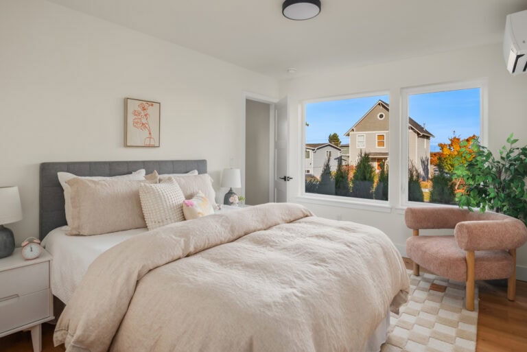 3821 36th Ave SW Unit B bedroom, new construction by Upper Left Living in West Seattle